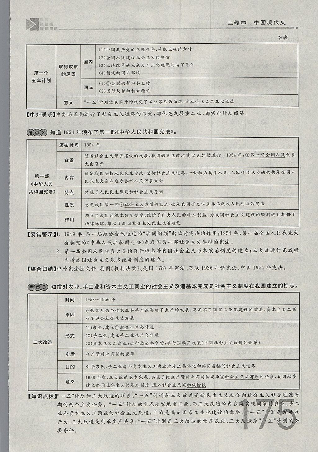 2018年金牌教練贏在燕趙初中總復(fù)習(xí)歷史河北中考專用 參考答案第175頁