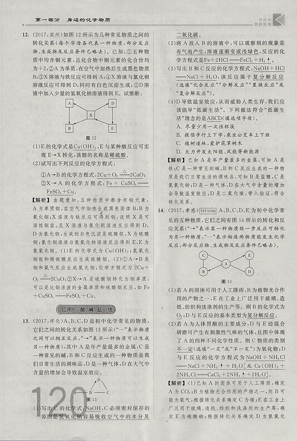 2018年金牌教练赢在燕赵初中总复习化学河北中考专用 参考答案第120页