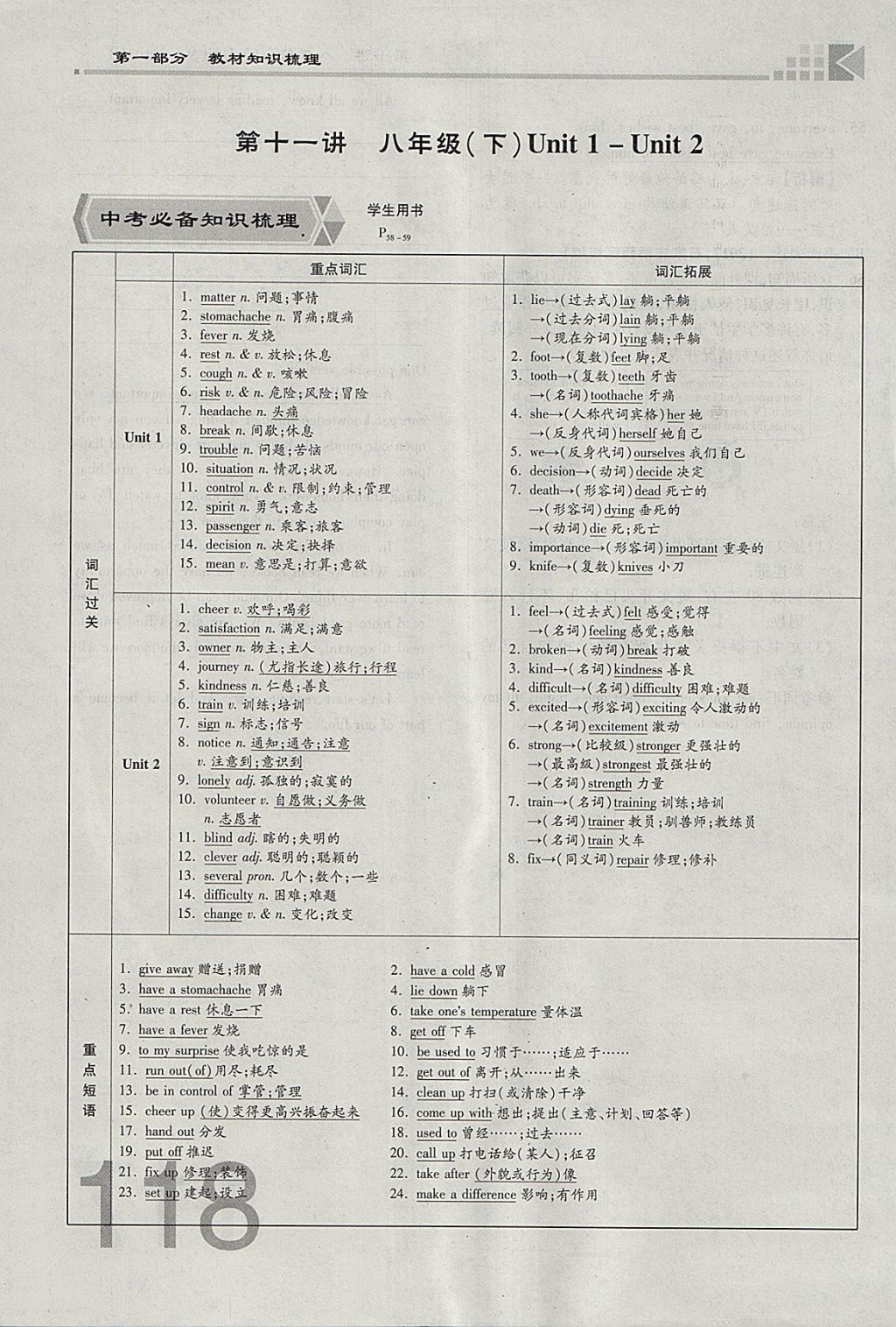 2018年金牌教练赢在燕赵初中总复习英语人教版河北中考专用 参考答案第118页