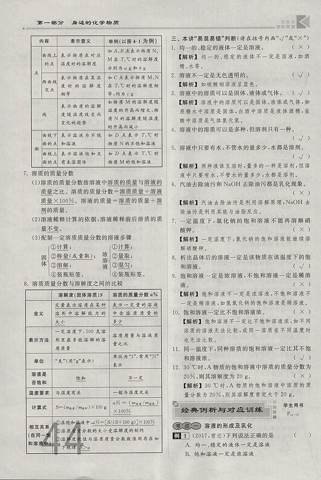 2018年金牌教练赢在燕赵初中总复习化学河北中考专用 参考答案第44页