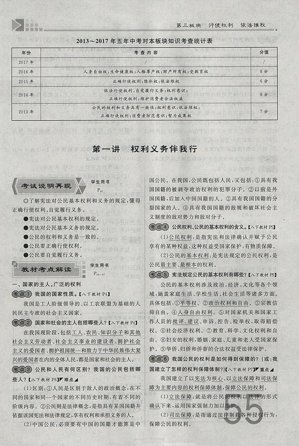 2018年金牌教練贏在燕趙初中總復(fù)習(xí)思想品德河北中考專用 參考答案第55頁