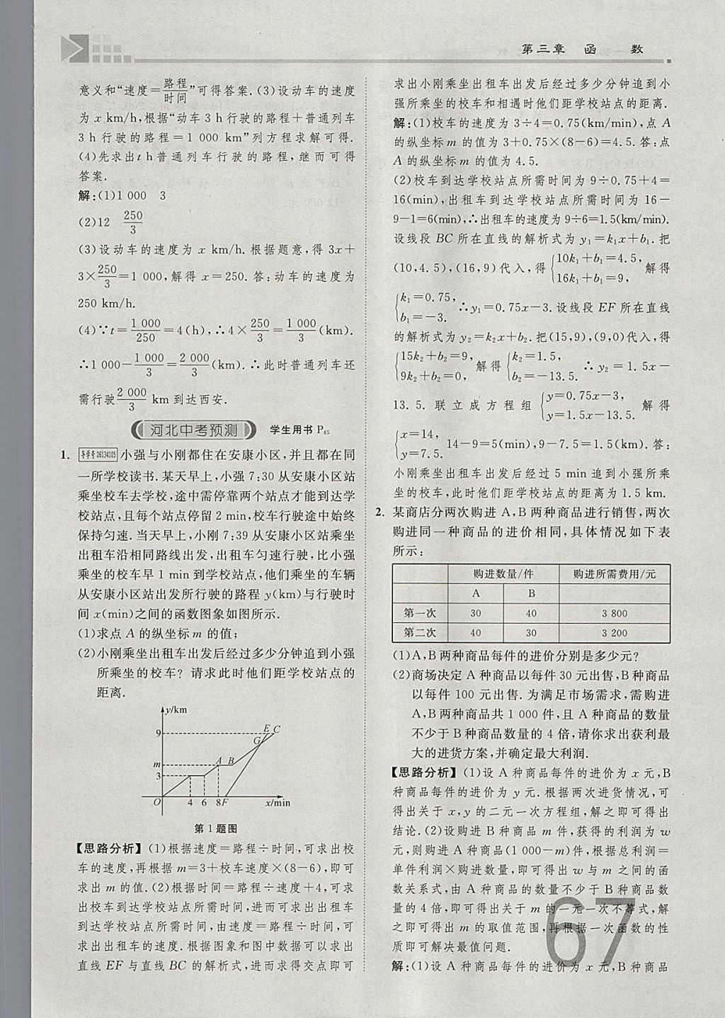 2018年金牌教练赢在燕赵初中总复习数学河北中考专用 参考答案第67页