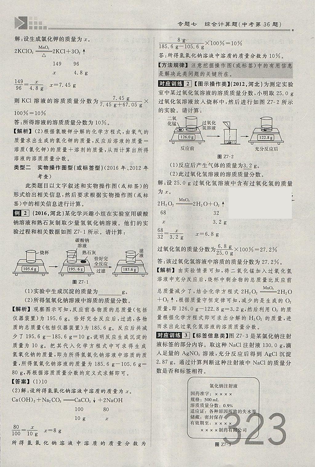 2018年金牌教練贏在燕趙初中總復(fù)習(xí)化學(xué)河北中考專用 參考答案第295頁