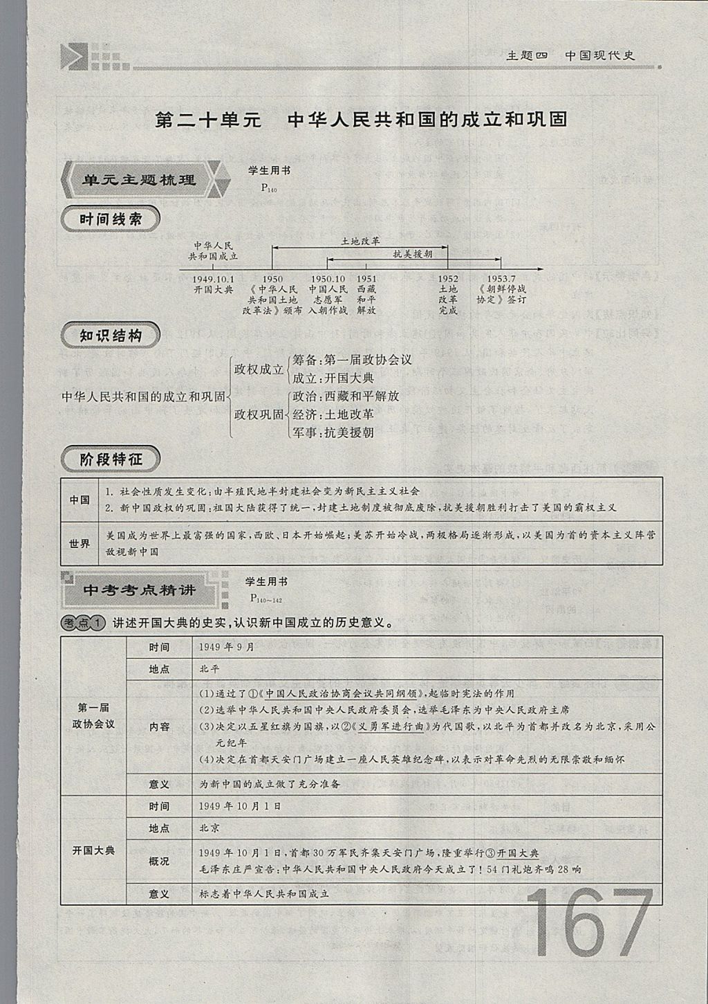 2018年金牌教練贏在燕趙初中總復習歷史河北中考專用 參考答案第167頁