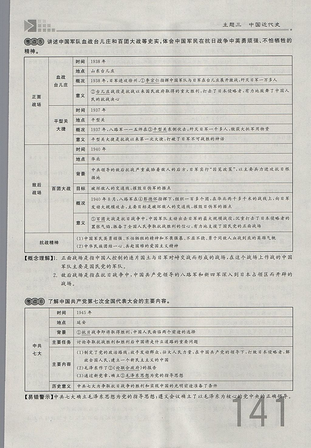 2018年金牌教练赢在燕赵初中总复习历史河北中考专用 参考答案第141页