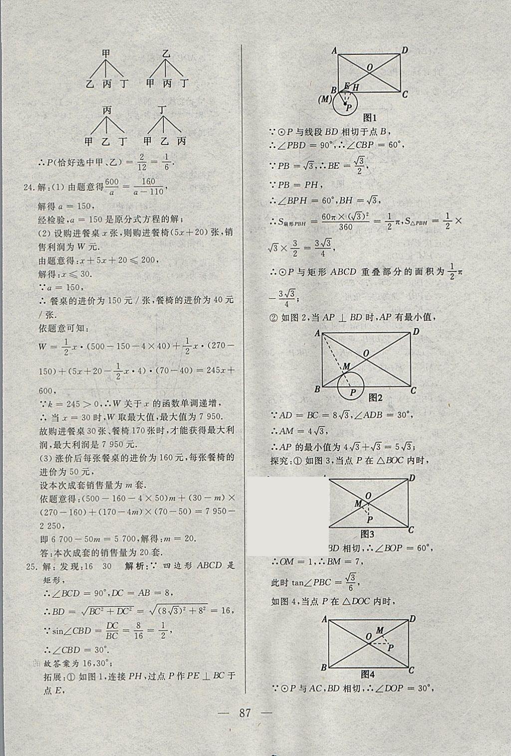 2018年中考一本通數(shù)學(xué)河北專版v 參考答案第87頁