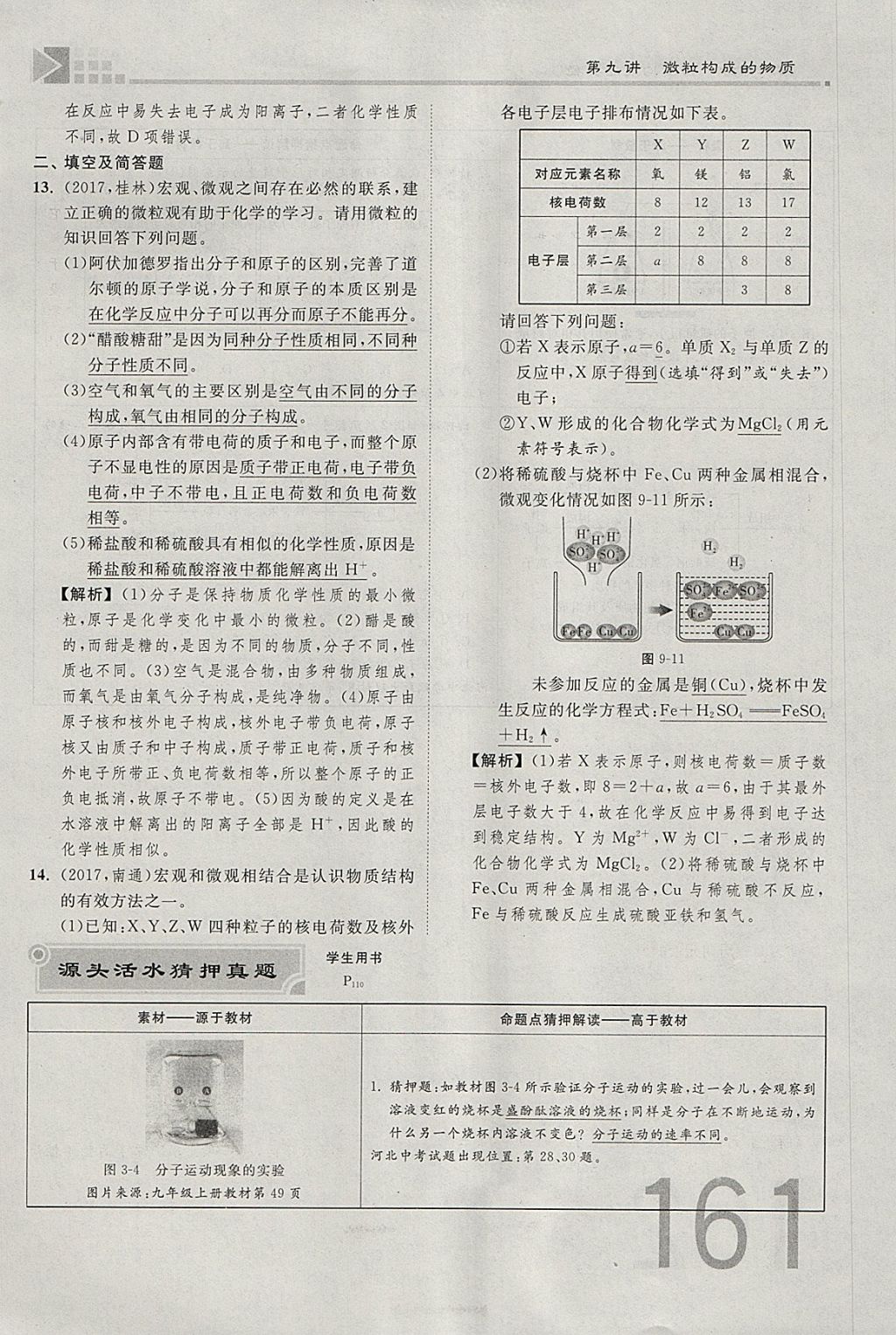 2018年金牌教練贏在燕趙初中總復習化學河北中考專用 參考答案第189頁