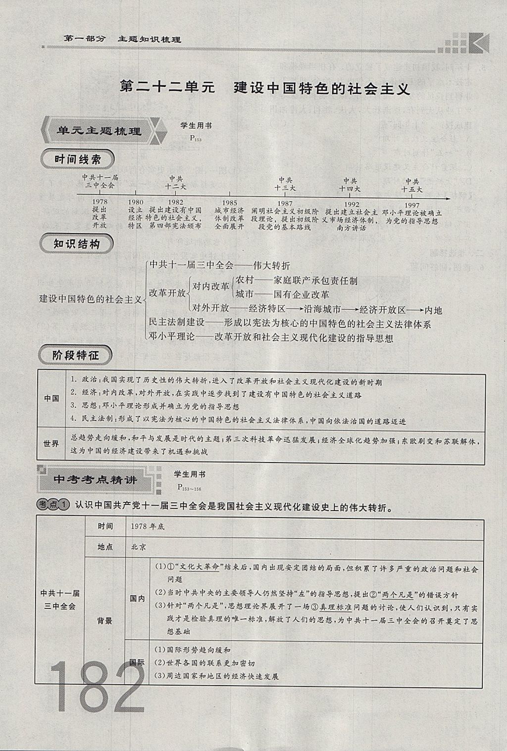 2018年金牌教練贏在燕趙初中總復(fù)習(xí)歷史河北中考專用 參考答案第182頁