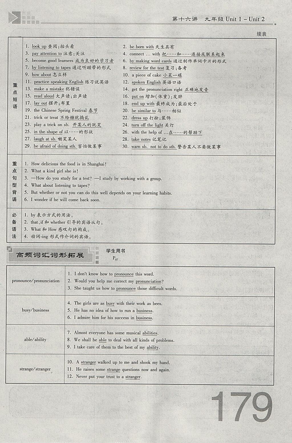 2018年金牌教練贏在燕趙初中總復(fù)習(xí)英語(yǔ)人教版河北中考專用 參考答案第179頁(yè)