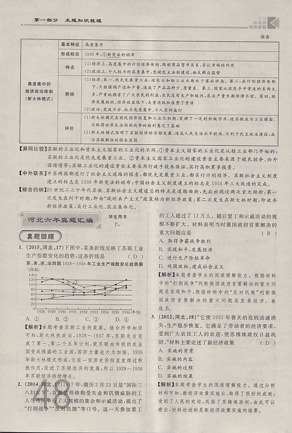 2018年金牌教练赢在燕赵初中总复习历史河北中考专用 参考答案第48页