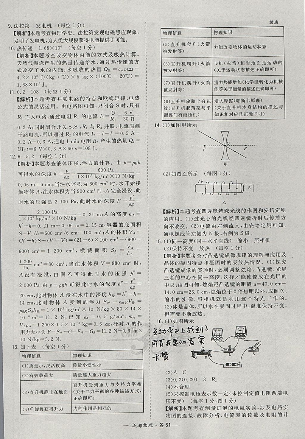 2018年天利38套成都市中考試題精選物理 參考答案第61頁(yè)