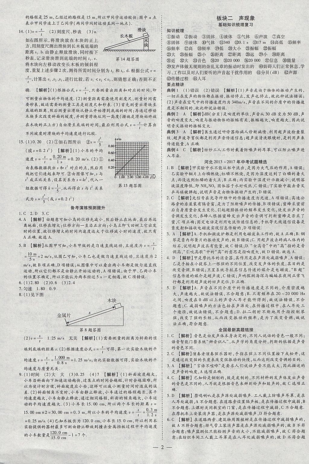 2018年智慧中考中考大提速物理 參考答案第2頁(yè)