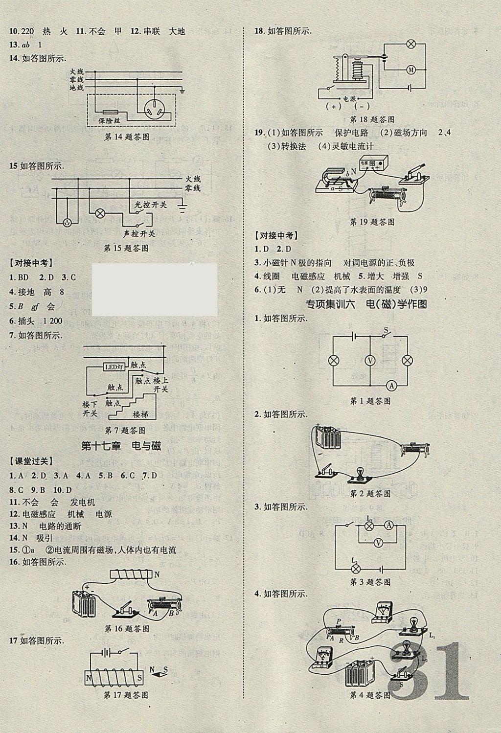 2018年河北中考加速度精講加精練物理 參考答案第31頁(yè)