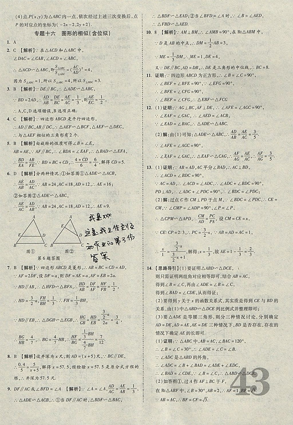 2018年河北中考優(yōu)題庫(kù)數(shù)學(xué) 參考答案第43頁(yè)