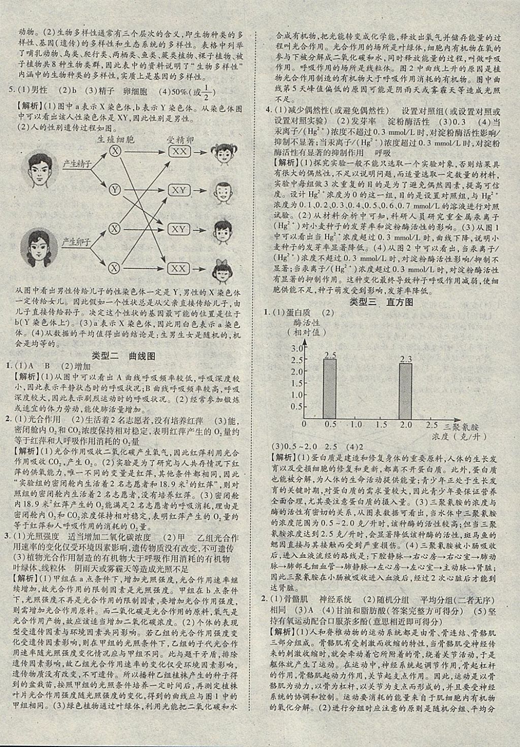 2018年中考加速度总复习生物 参考答案第28页