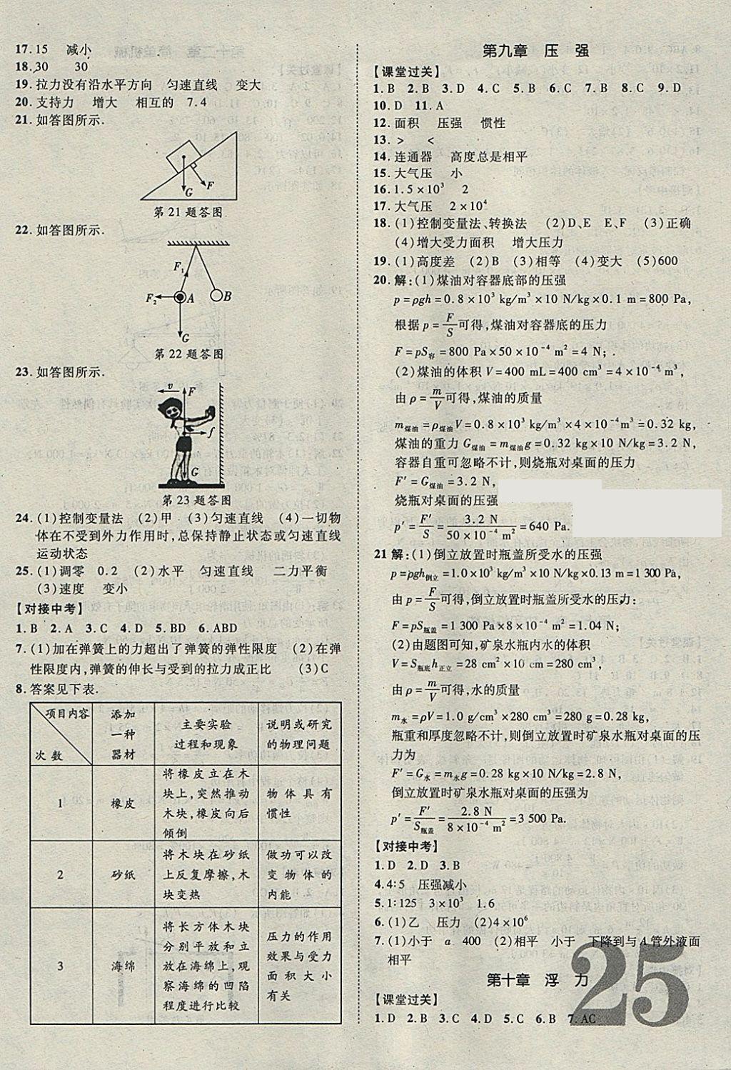 2018年河北中考加速度精講加精練物理 參考答案第25頁