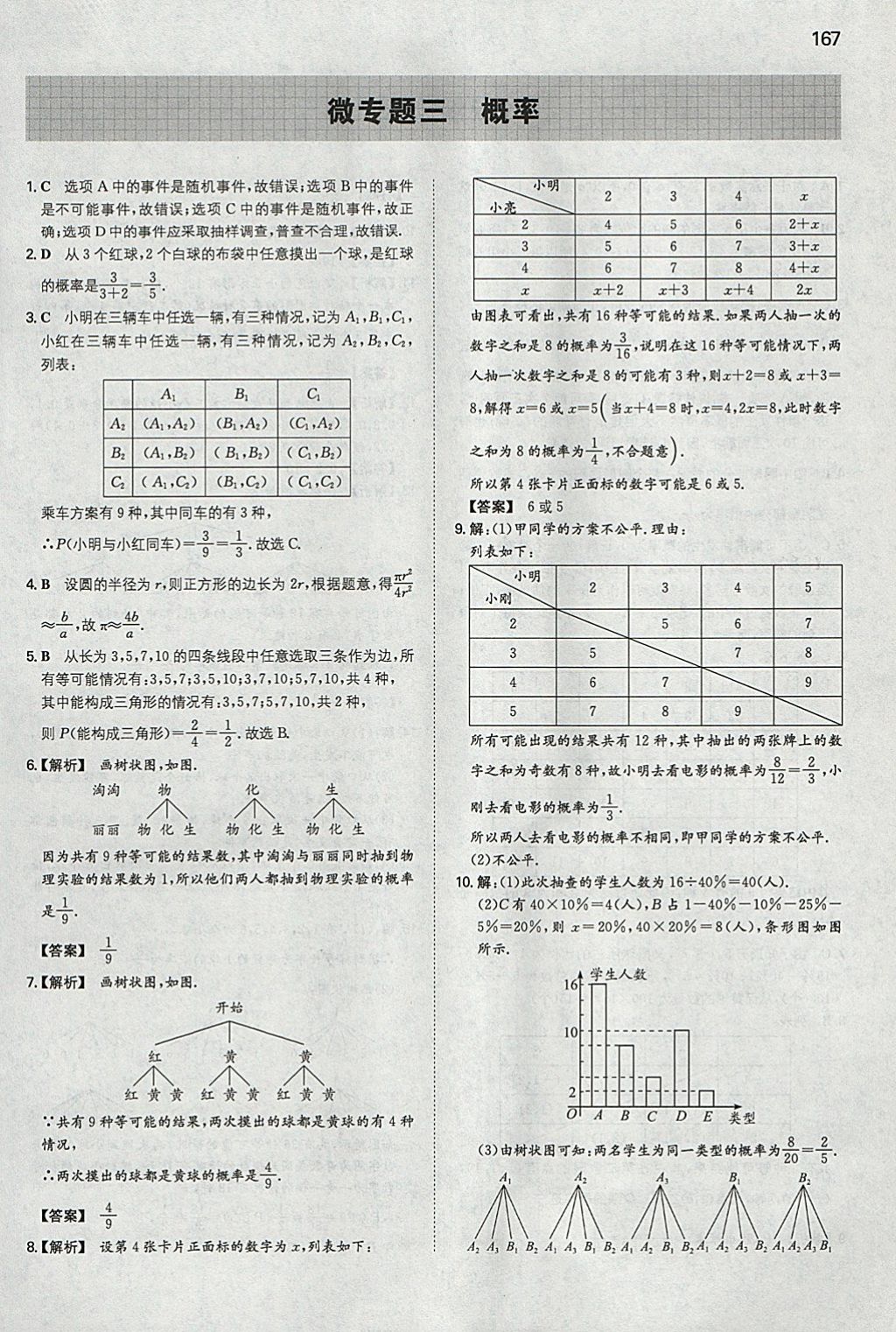 2018年一本初中數(shù)學(xué)九年級(jí)下冊(cè)青島版 參考答案第26頁(yè)