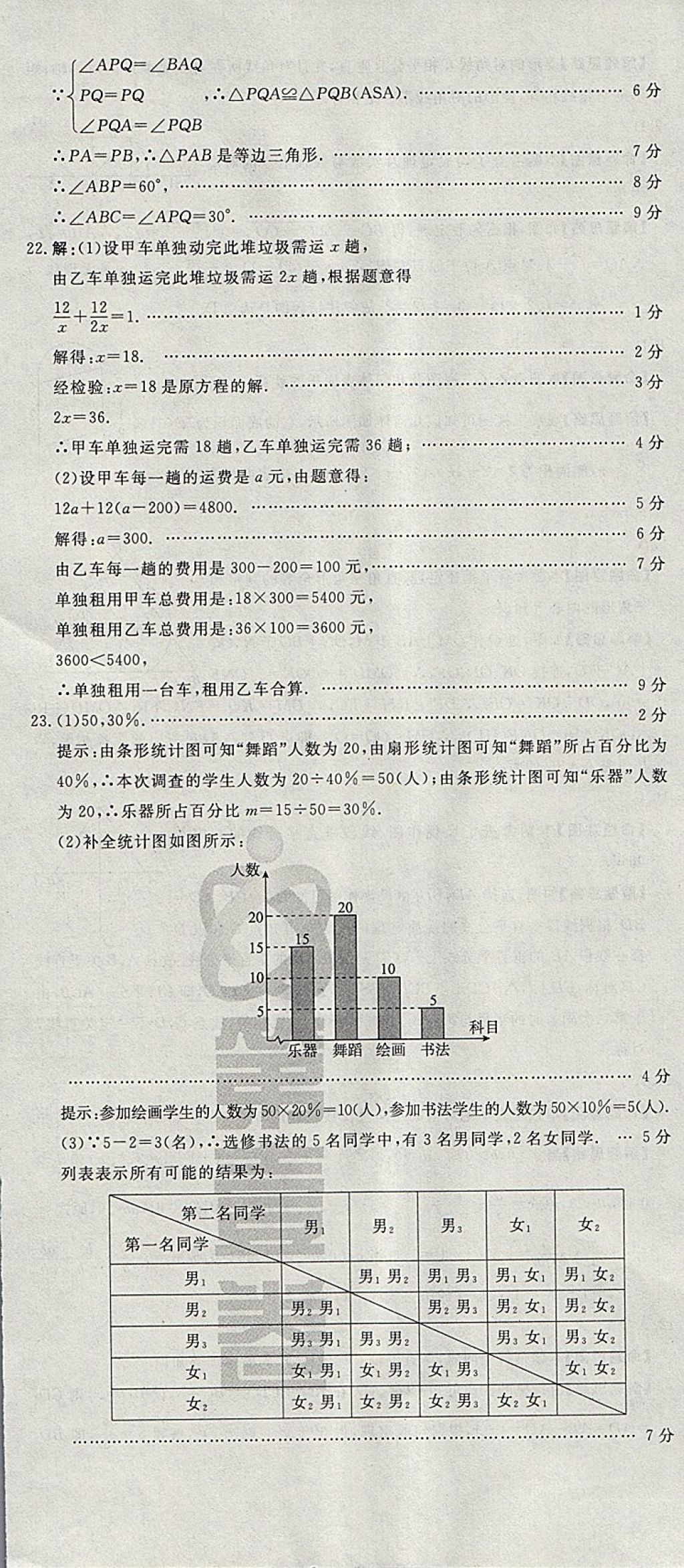 2018年河北中考必備中考第一卷數(shù)學(xué) 參考答案第71頁