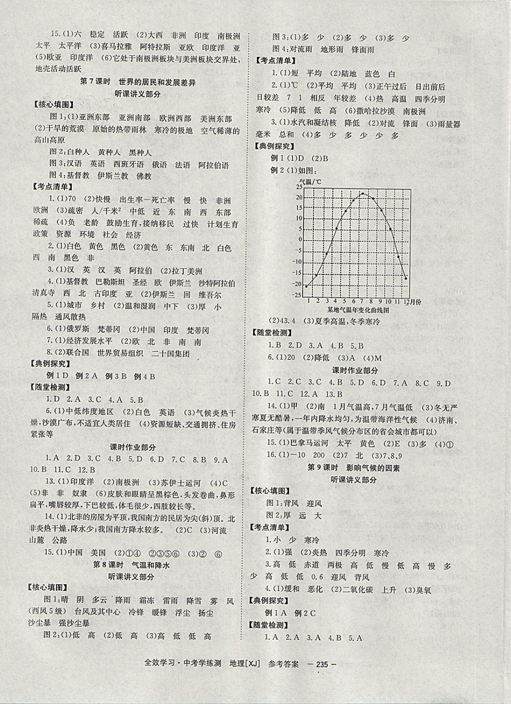 2018年全效學(xué)習(xí)中考學(xué)練測地理湘教版 參考答案第3頁