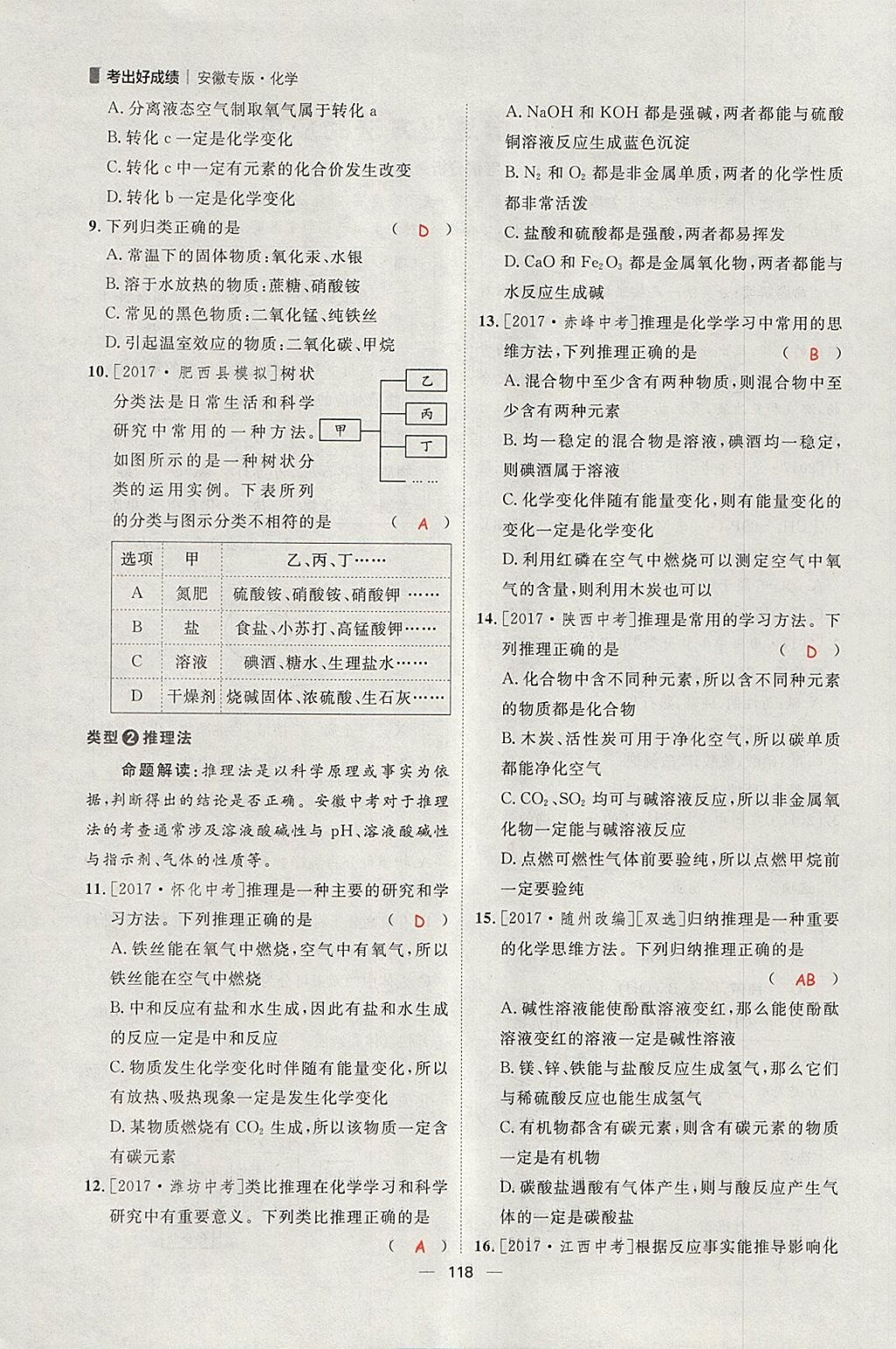 2018年康華傳媒考出好成績安徽中考化學 參考答案第207頁