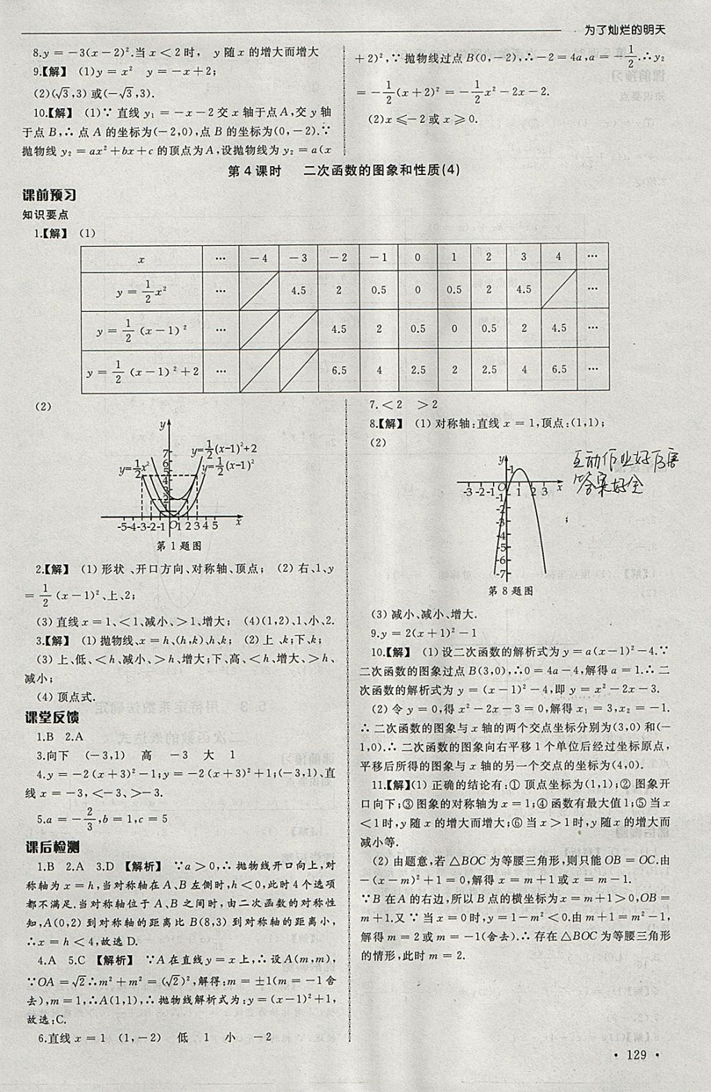 2018年為了燦爛的明天同步訓(xùn)練與拓展課時(shí)練九年級(jí)數(shù)學(xué)下冊(cè)蘇科版 參考答案第3頁(yè)