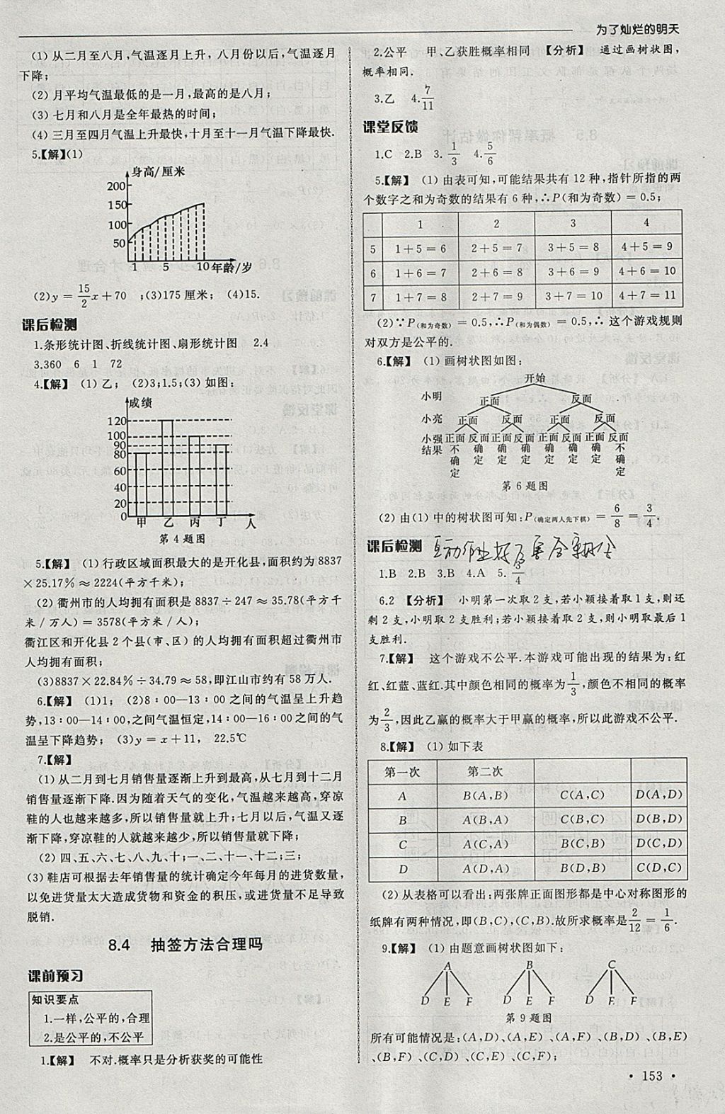 2018年為了燦爛的明天同步訓(xùn)練與拓展課時(shí)練九年級(jí)數(shù)學(xué)下冊(cè)蘇科版 參考答案第27頁