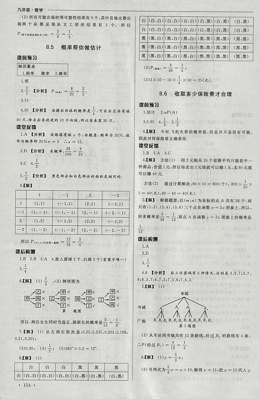 2018年為了燦爛的明天同步訓(xùn)練與拓展課時(shí)練九年級(jí)數(shù)學(xué)下冊(cè)蘇科版 參考答案第28頁(yè)