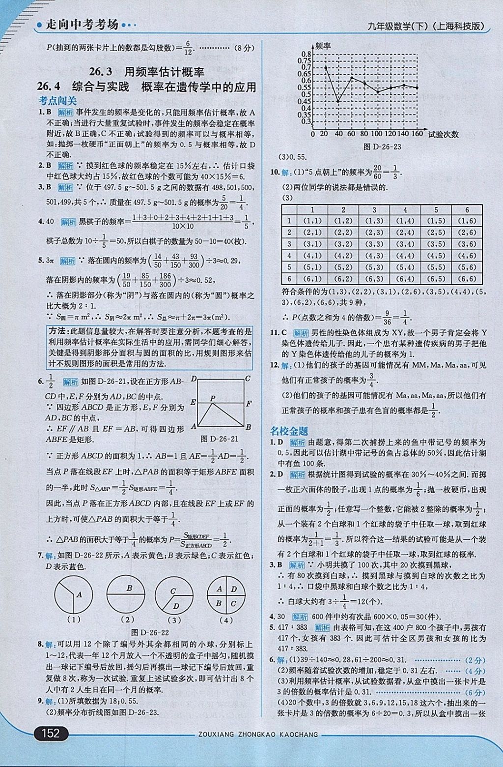 2018年走向中考考場九年級數(shù)學下冊滬科版 參考答案第42頁