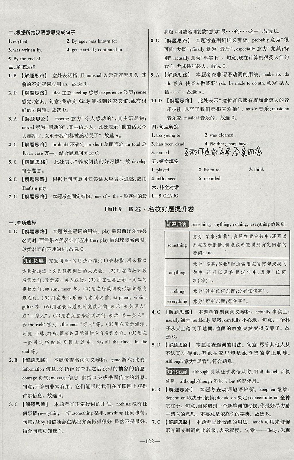 2018年金考卷活頁(yè)題選九年級(jí)英語(yǔ)下冊(cè)人教版 參考答案第2頁(yè)