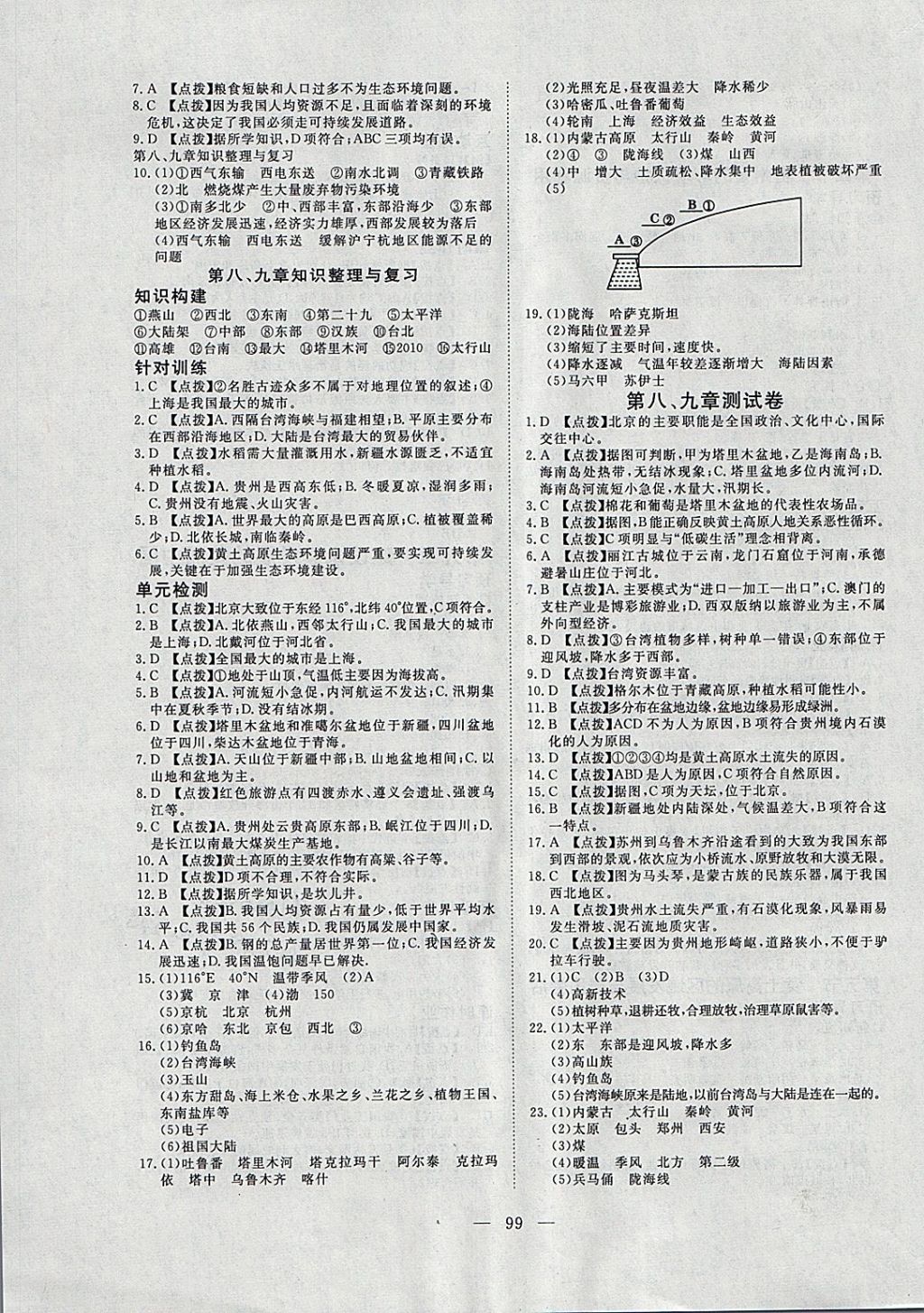 2018年351高效课堂导学案八年级地理下册湘教版 参考答案第11页