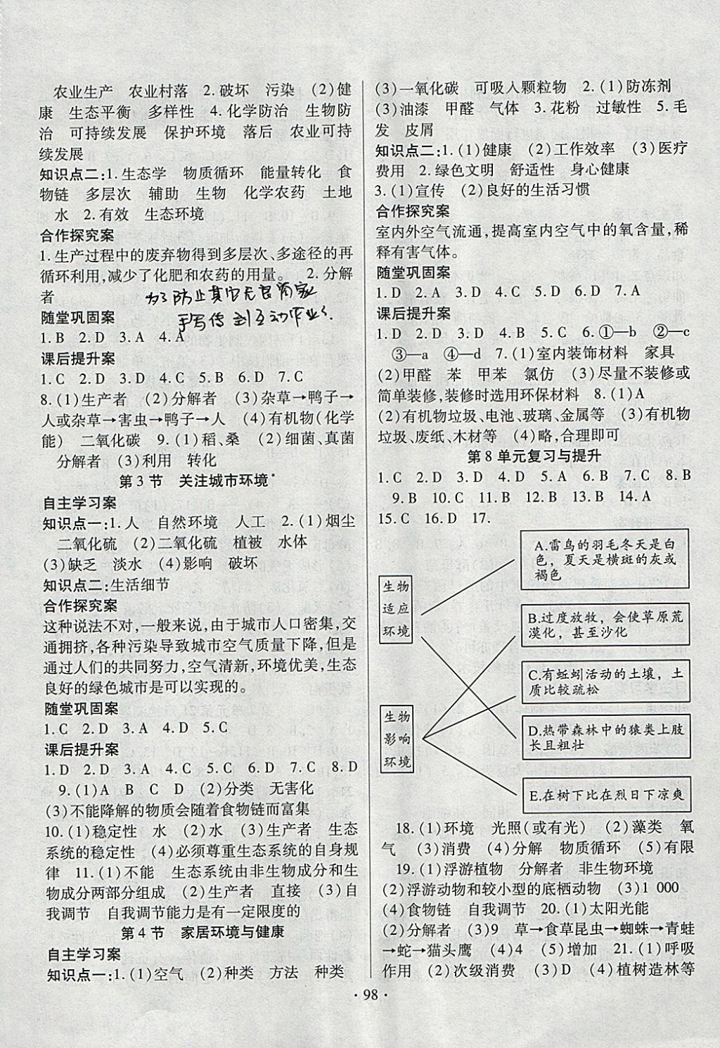 2018年課堂導(dǎo)練1加5八年級(jí)生物下冊(cè)北師大版 參考答案第6頁(yè)