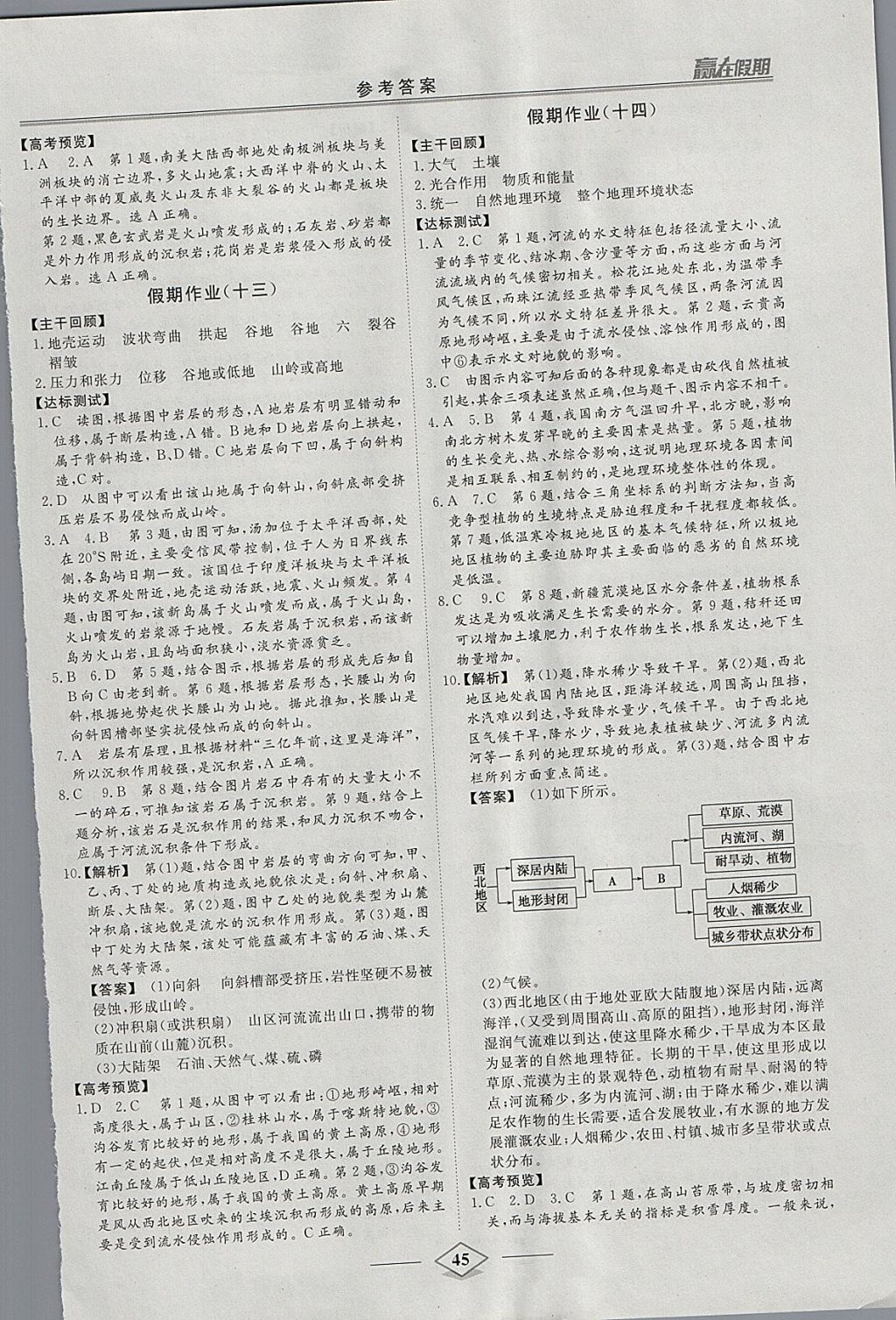 2018年學易優(yōu)一本通系列叢書贏在假期寒假高一年級地理 參考答案第7頁