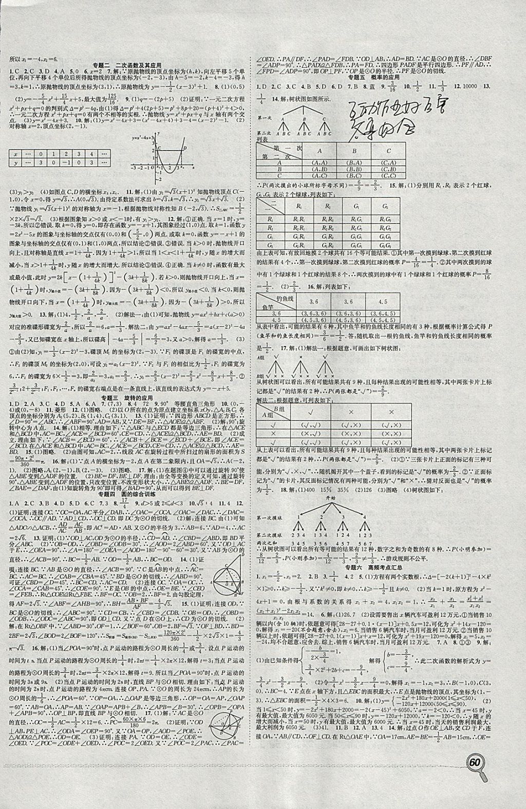 2018年贏在假期期末加寒假九年級(jí)數(shù)學(xué)人教版 參考答案第2頁