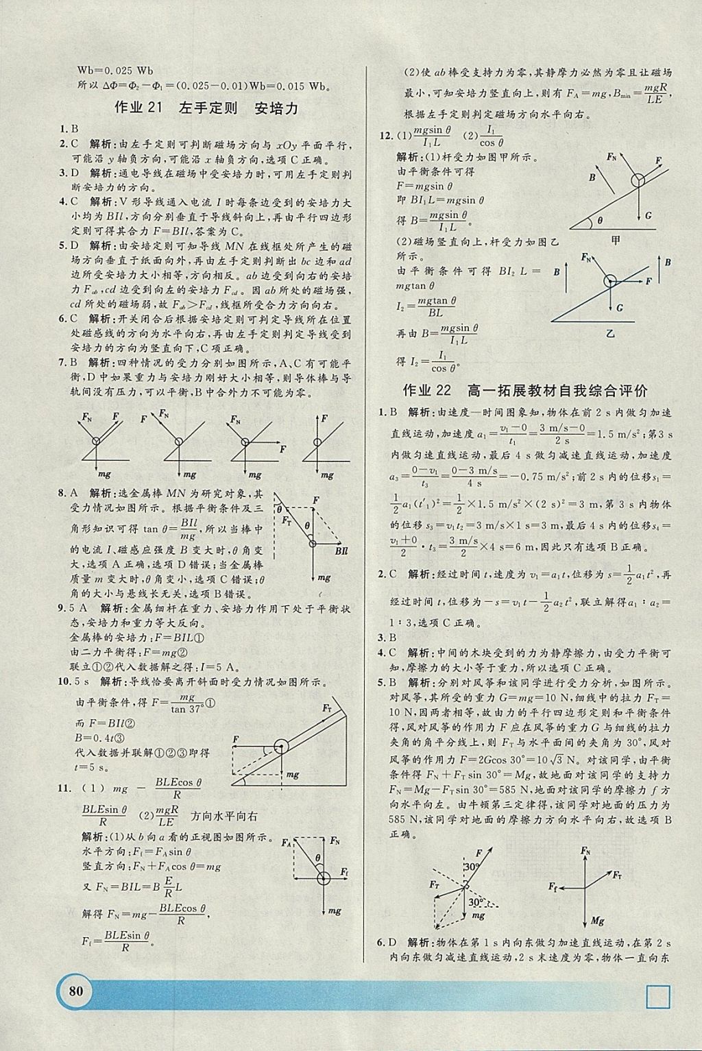 2018年鐘書金牌寒假作業(yè)導(dǎo)與練高二年級物理上海專版 參考答案第12頁