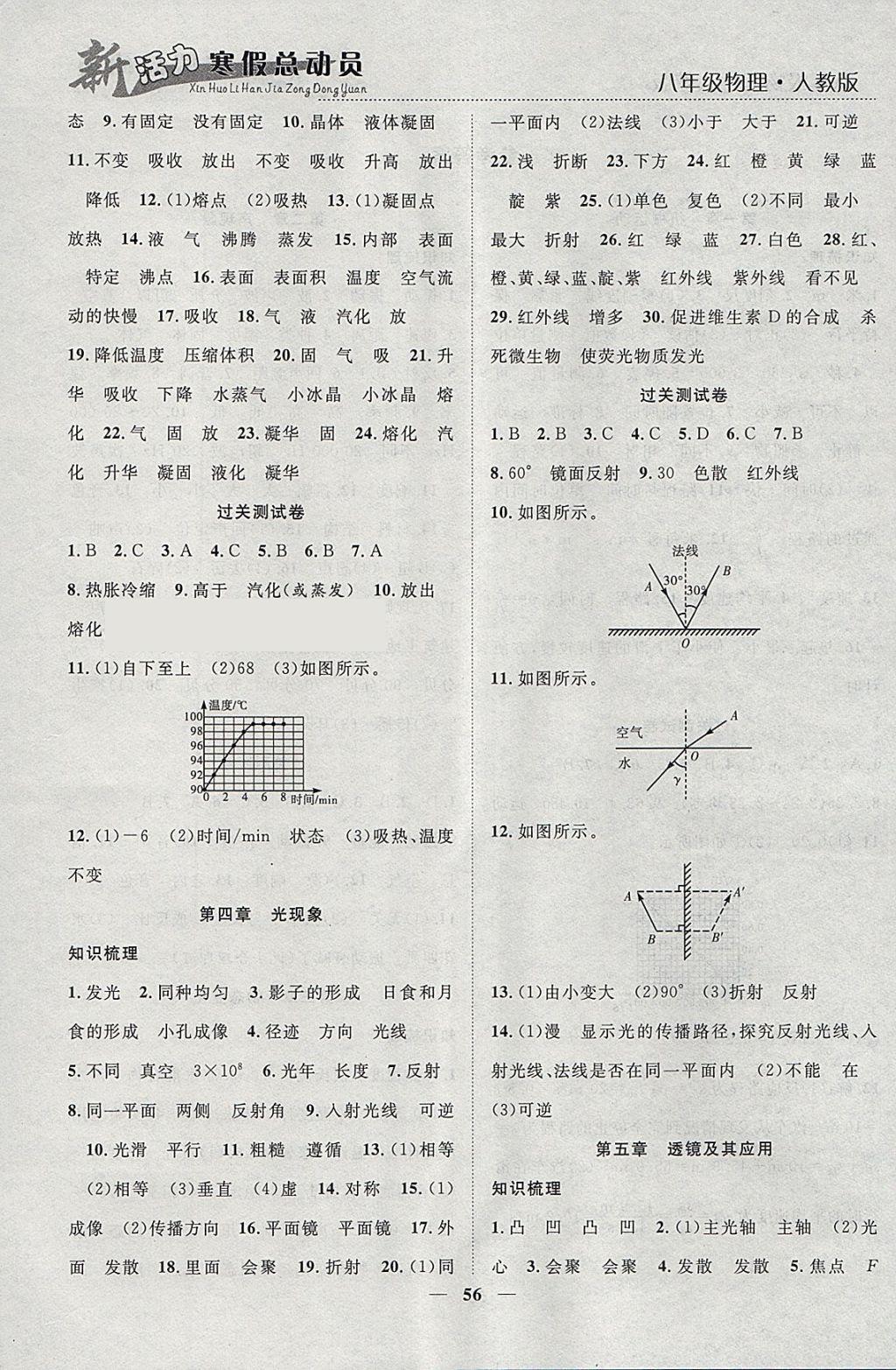 2018年新活力總動(dòng)員寒假八年級物理人教版 參考答案第2頁