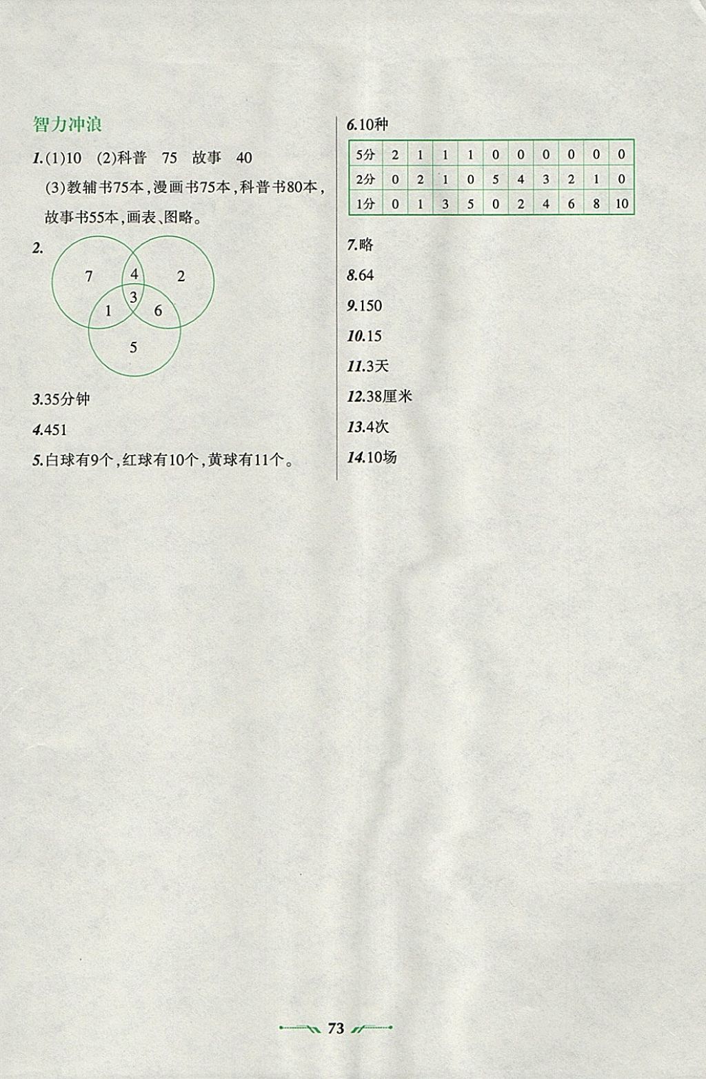 2018年寒假樂園四年級(jí)數(shù)學(xué)R遼寧師范大學(xué)出版社 參考答案第5頁(yè)