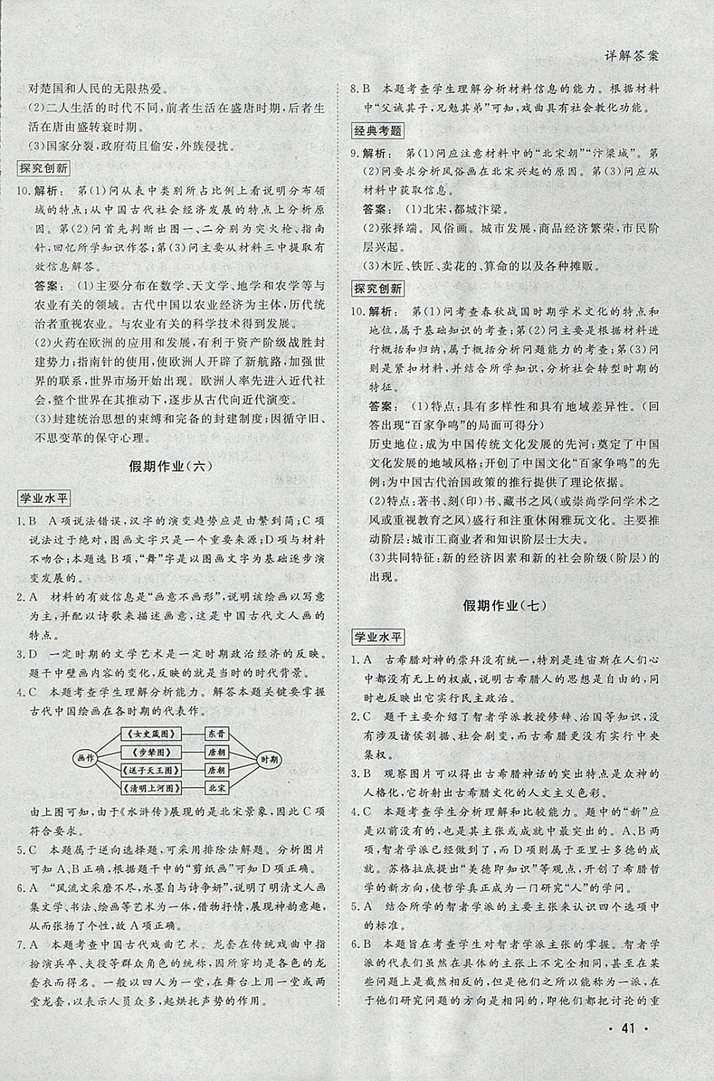 2018年金版新学案假期作业寒假高二地理 参考答案第4页