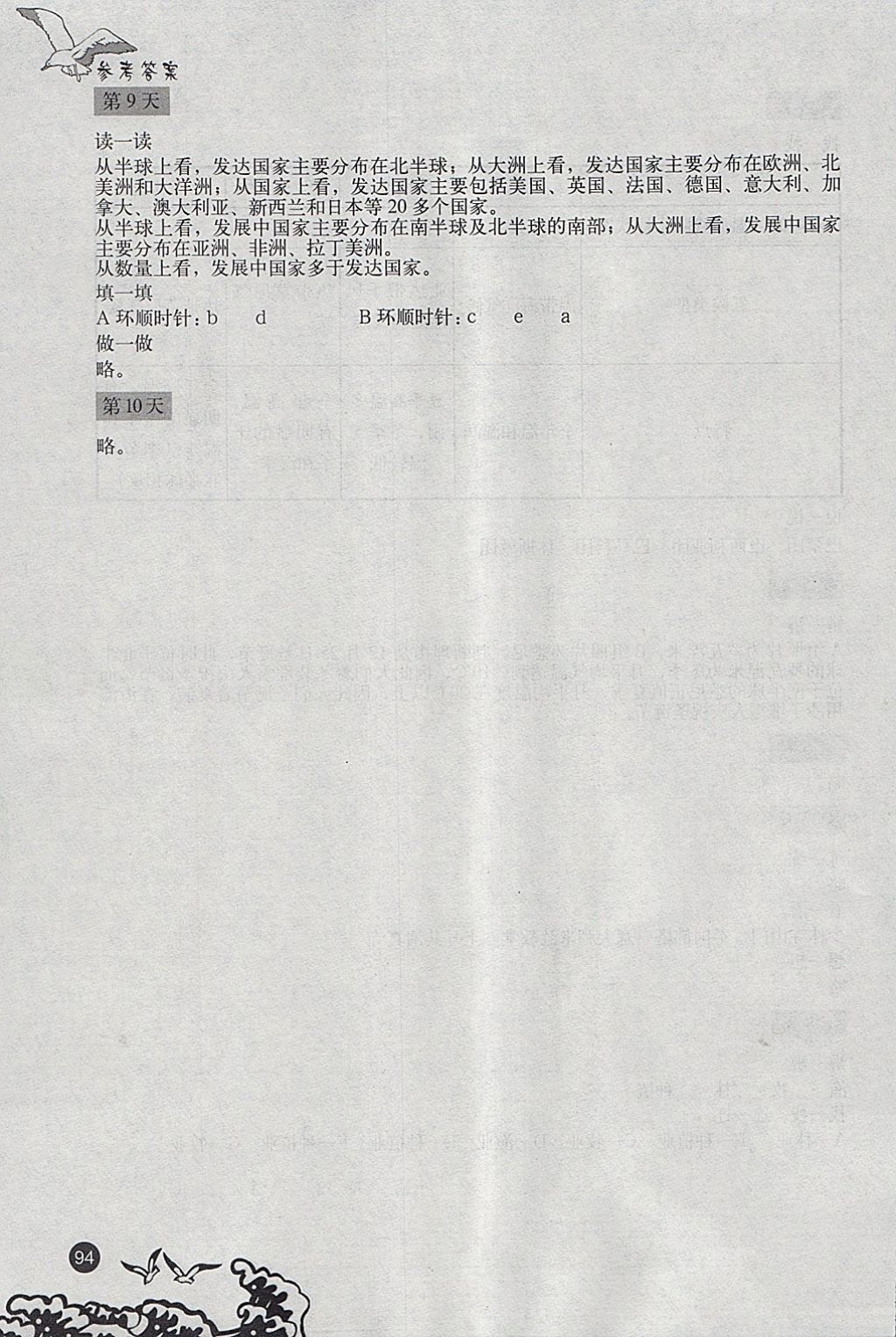 2018年學(xué)生寒假實(shí)踐手冊八年級文科綜合 參考答案第12頁