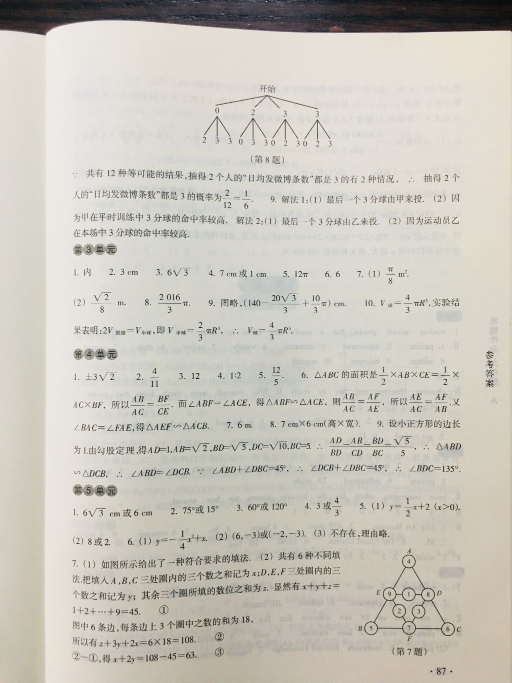 2018年寒假作業(yè)九年級(jí)浙江教育出版社 參考答案第3頁(yè)