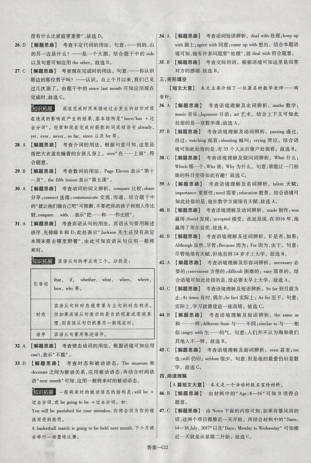 2018年金考卷活頁題選九年級英語下冊外研版 參考答案第14頁