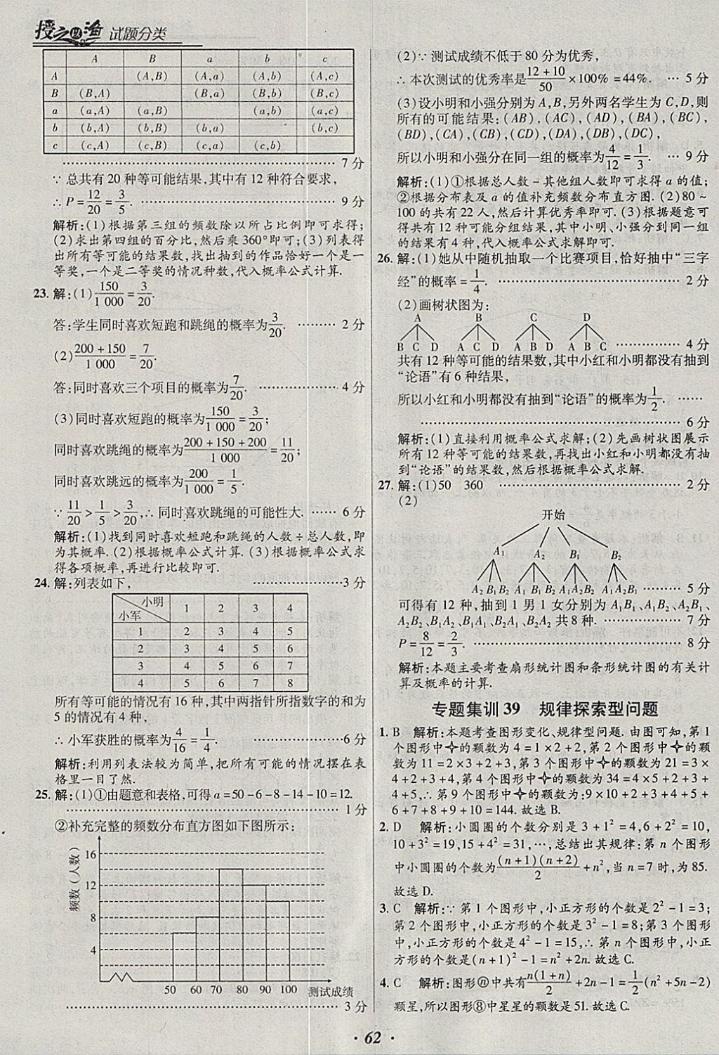 2018年授之以漁全國(guó)各地市中考試題分類(lèi)數(shù)學(xué) 參考答案第62頁(yè)