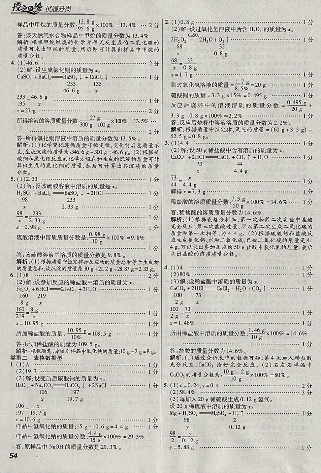 2018年授之以漁全國各地市中考試題分類化學(xué) 參考答案第54頁