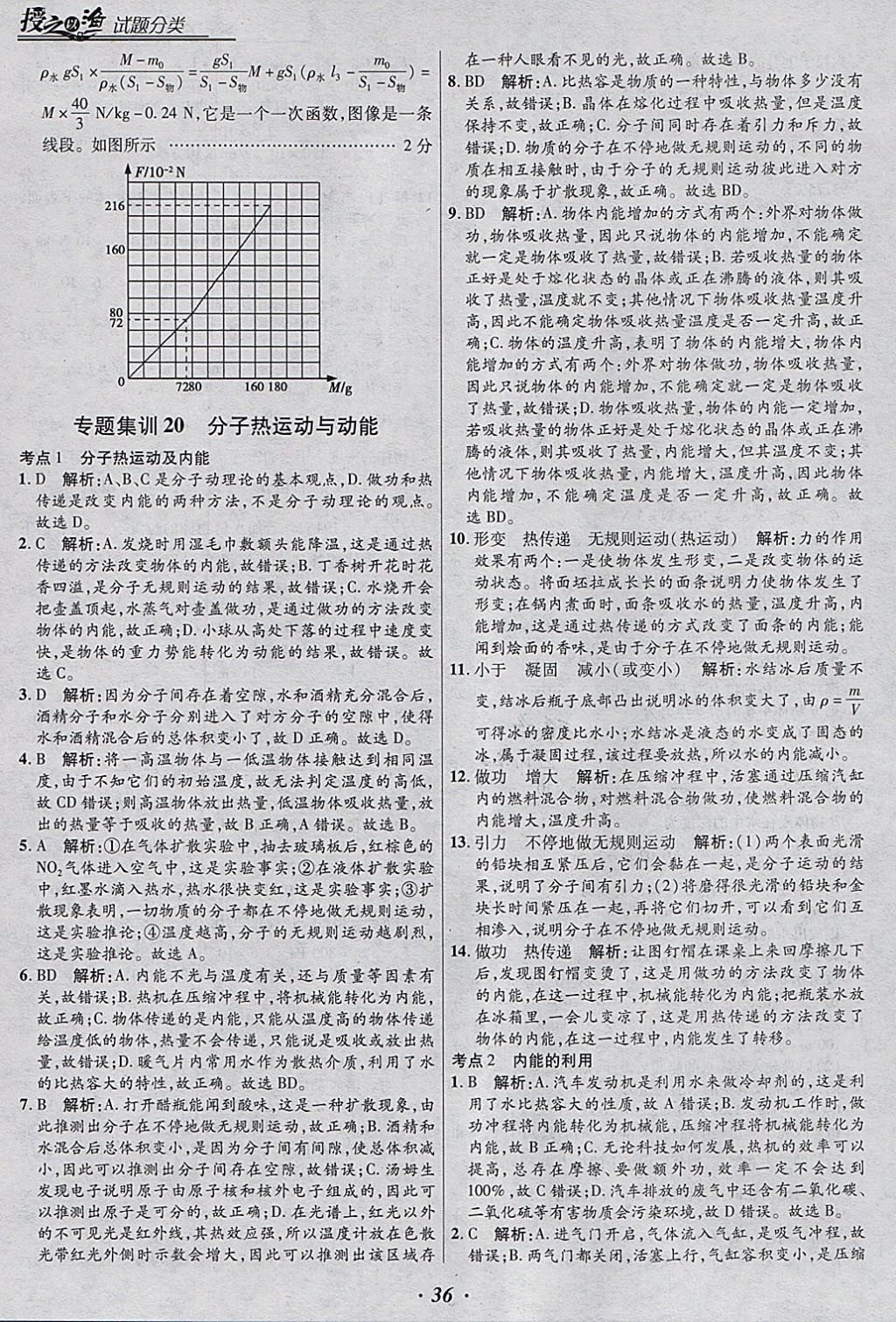 2018年授之以漁全國各地市中考試題分類物理 參考答案第36頁