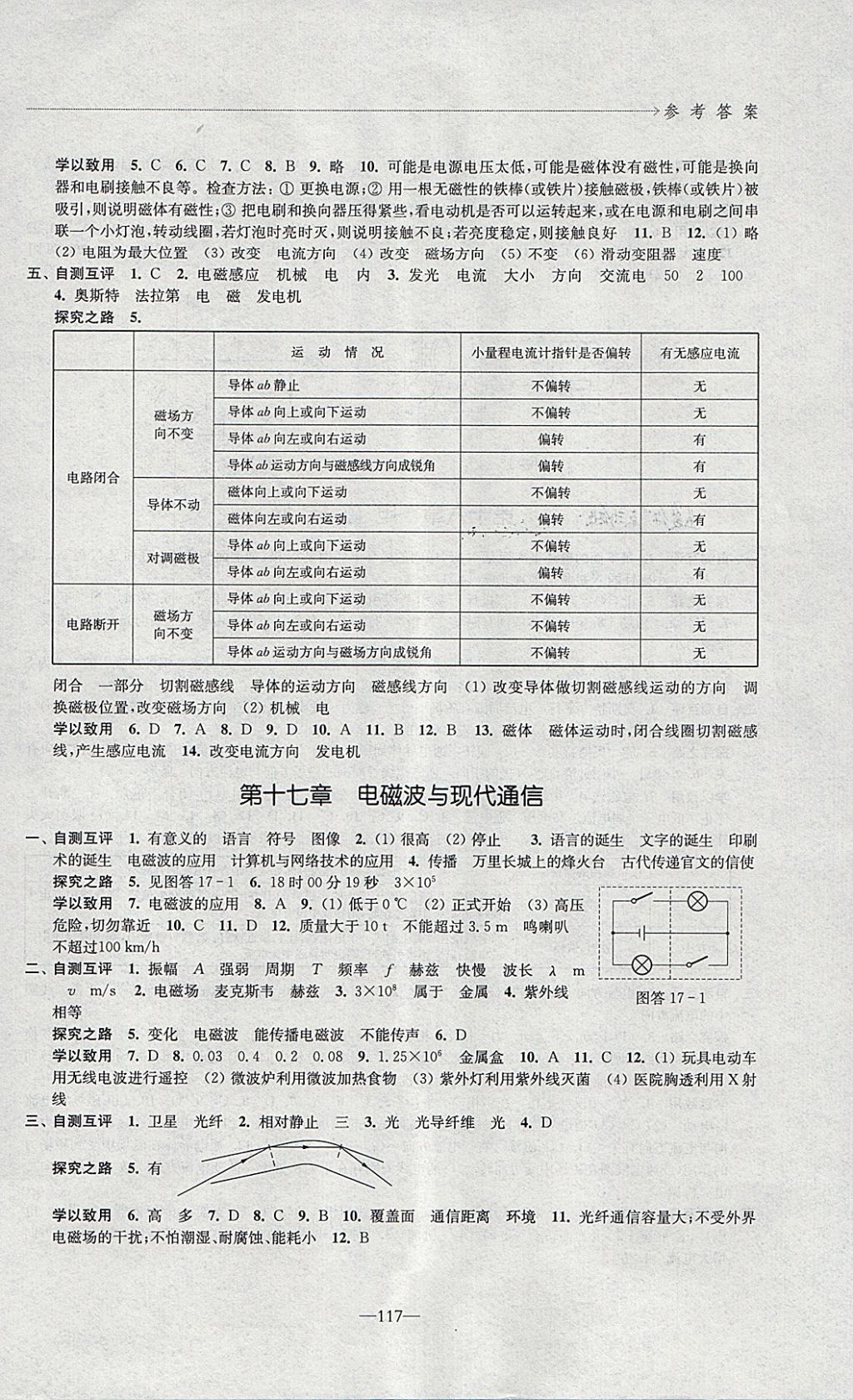 2018年學習與評價九年級物理下冊蘇科版江蘇鳳凰教育出版社 參考答案第3頁