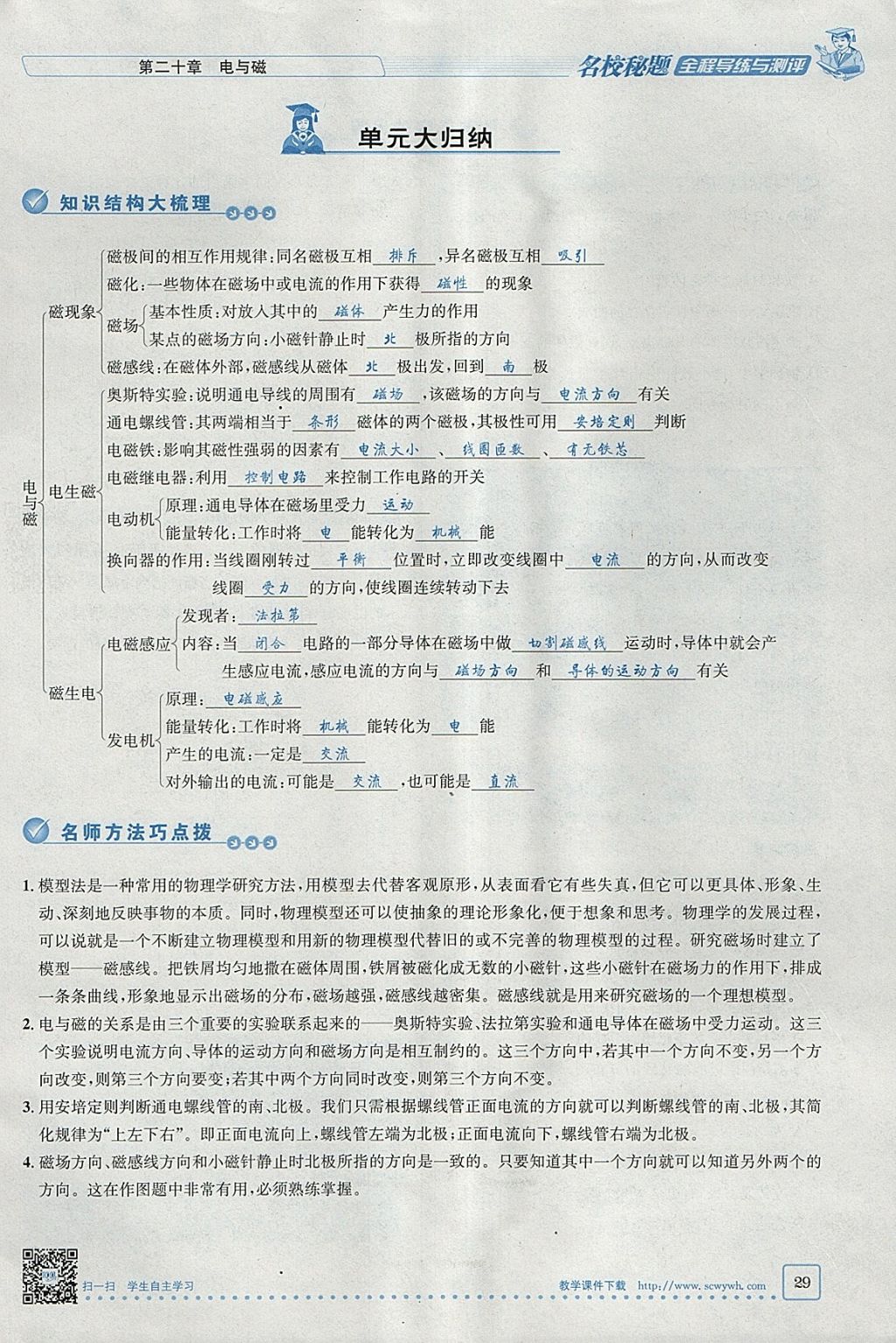 2018年名校秘題全程導(dǎo)練九年級(jí)物理下冊(cè)人教版 參考答案第47頁(yè)