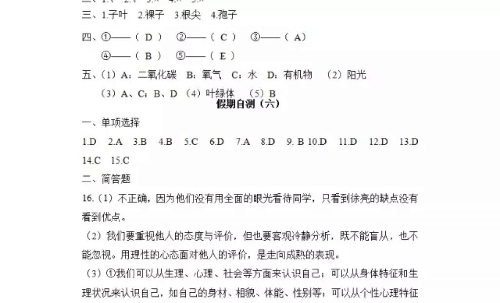 2018年寒假Happy假日七年級(jí)綜合黑龍江少年兒童出版社 參考答案第15頁(yè)