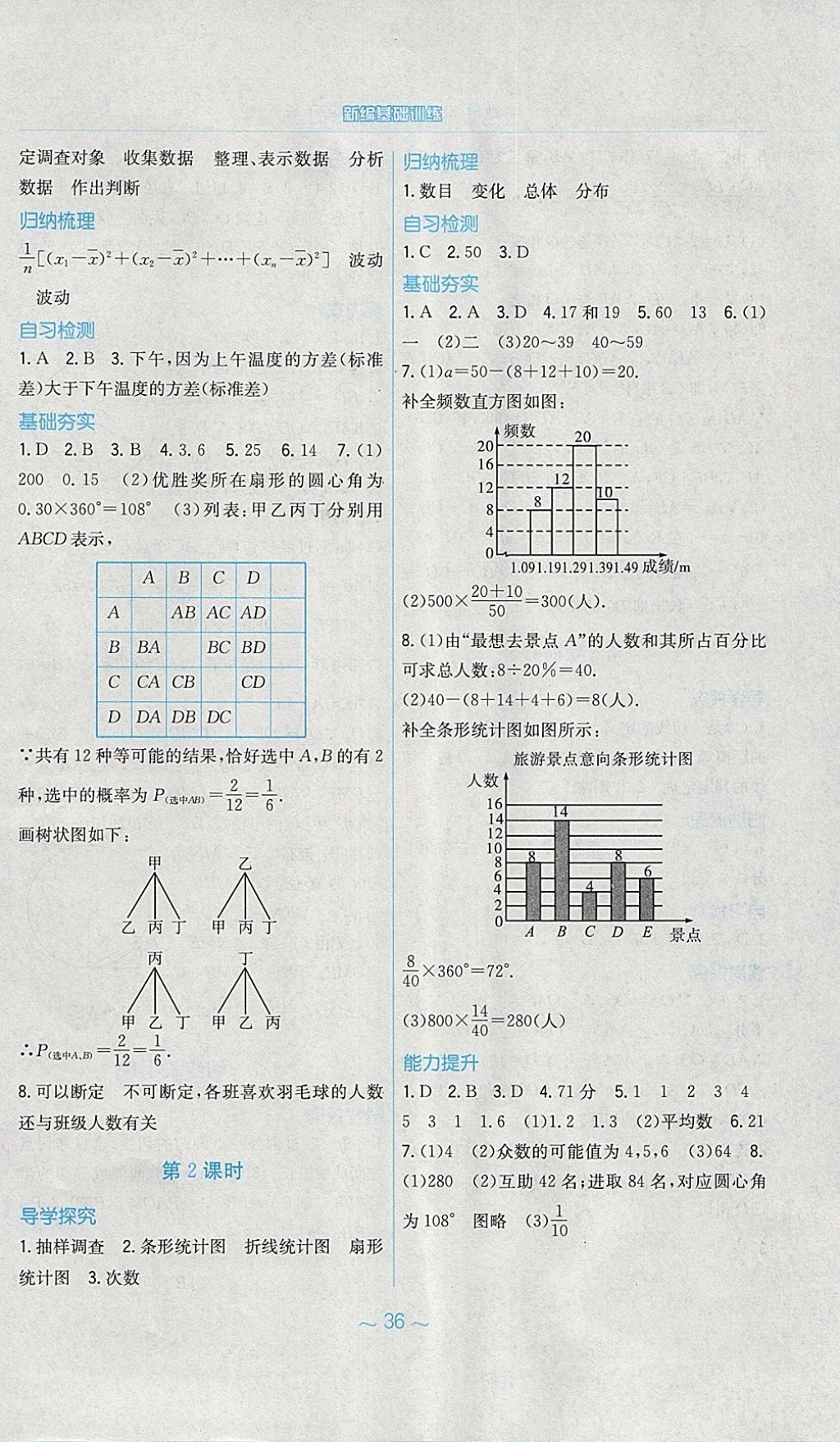 2018年新編基礎(chǔ)訓(xùn)練九年級(jí)數(shù)學(xué)下冊(cè)北師大版 參考答案第16頁(yè)