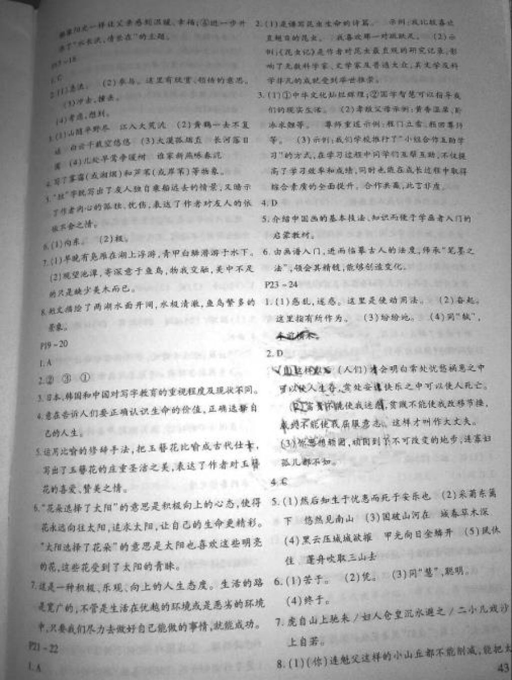 2018年假期樂園寒假八年級(jí)語(yǔ)文人教版北京教育出版社 參考答案第3頁(yè)