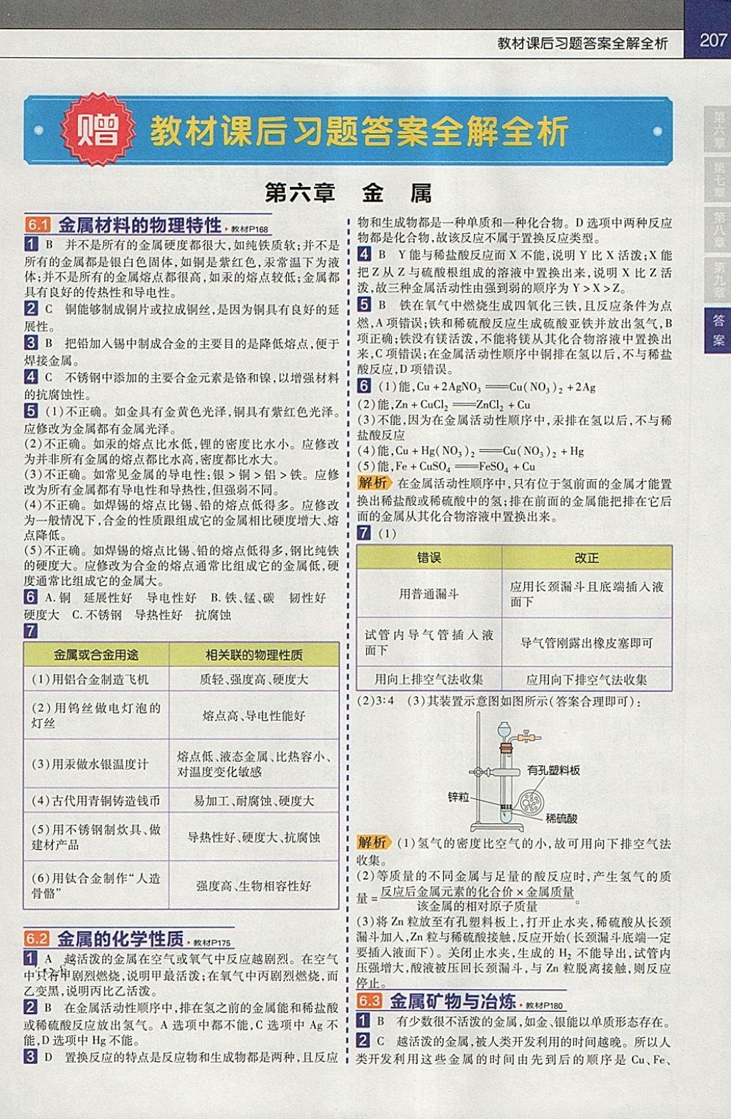 2018年教材幫初中化學(xué)九年級(jí)下冊科粵版 參考答案第7頁