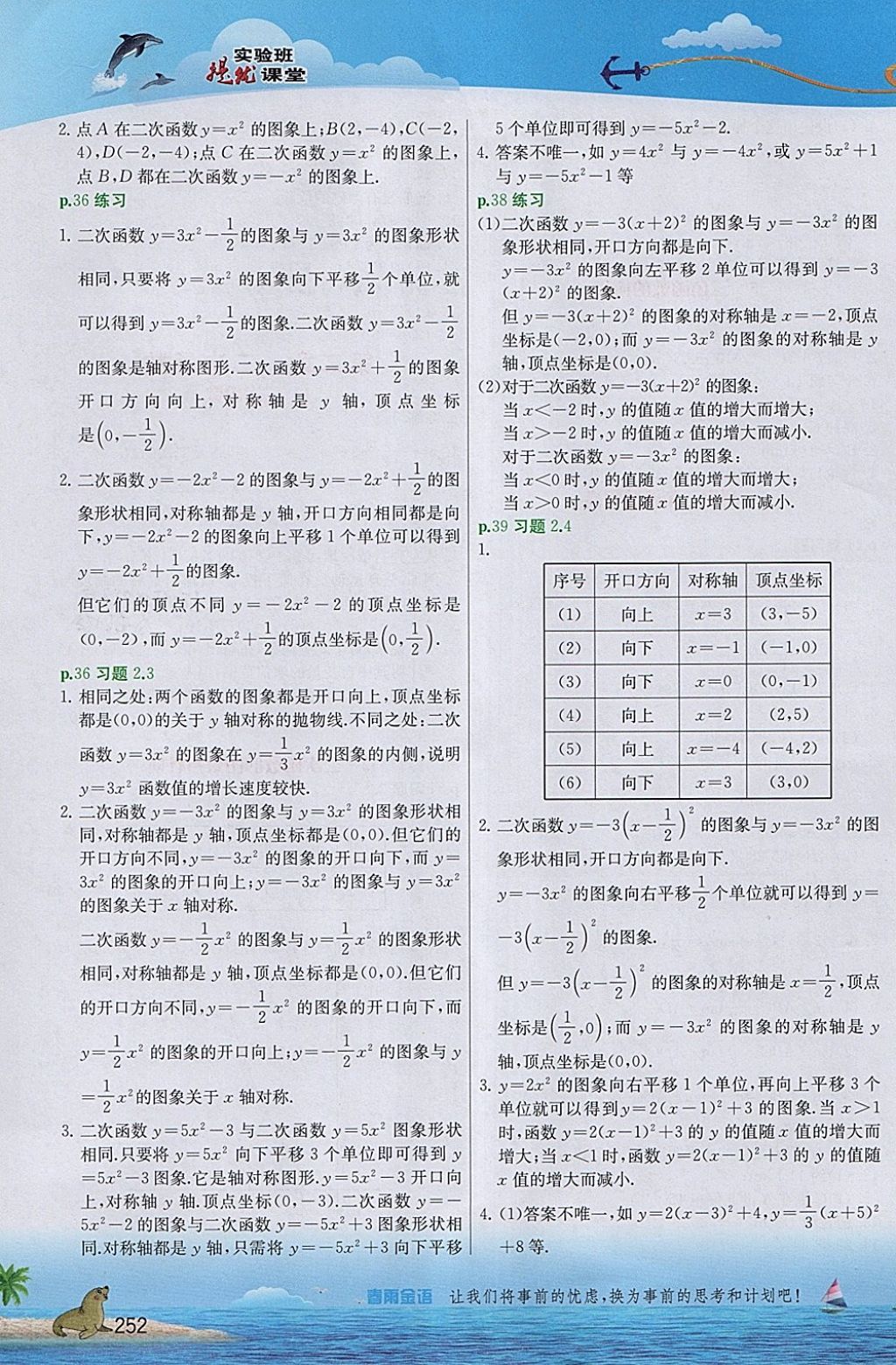 2018年實驗班提優(yōu)課堂九年級數(shù)學下冊北師大版 參考答案第3頁